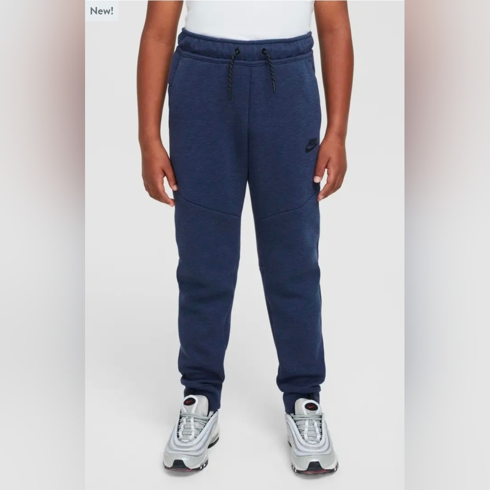 Nike Tech Fleece Jogger Sweatpants In Navy Blue & Black, Size Small